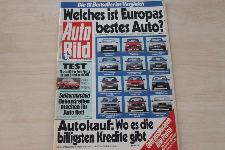 Deckblatt Auto Bild (18/1987)